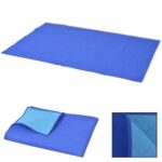 vidaXL Picknickfilt blå och ljusblå 100x150 cm