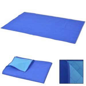 vidaXL Picknickfilt blå och ljusblå 150x200 cm